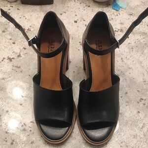 a.n.a Womens Black Pixley Heeled Sandals